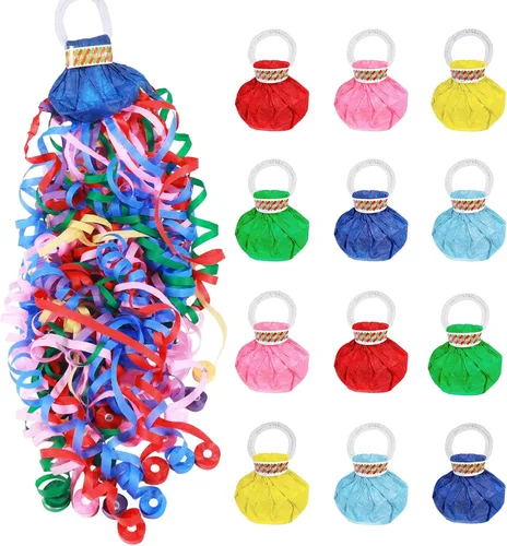 Miniatura 11 de 12 paquetes de poppers de confeti sin desorden, poppers de serpentinas de graduación, poppers de fiesta para lanzar a mano, petardos de papel mágico
