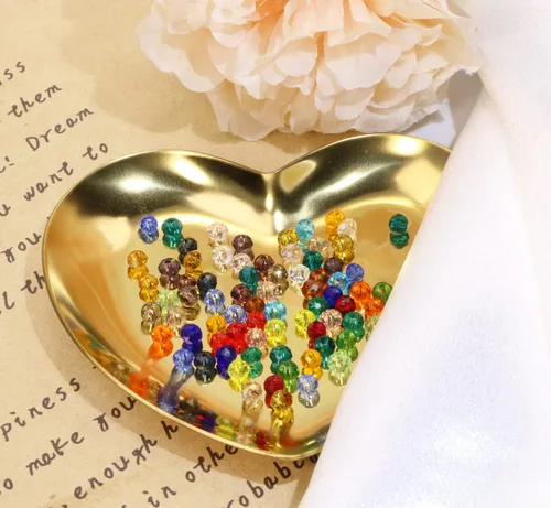 Miniatura 4 de Shapenty 24 colores pequeños Briolette facetados Rondelle Cuentas de cristal a granel para pulseras, collares, aretes, joyería, manualidades