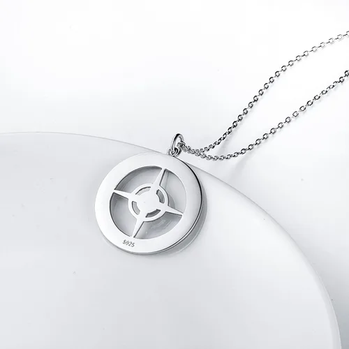 Miniatura 5 de Alphm Collar con colgante vikingo de plata esterlina S925 para hombres y mujeres, joyería de viaje para graduación, amistad, talismán, joyería
