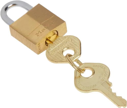 Miniatura 4 de Master Lock 120Q Candados anchos con llave, 3/4 pulgada, latón macizo, 4 unidades, 120Q