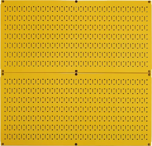 Miniatura 10 de Tablero horizontal para herramientas de garaje para pared, dos tablas de 32 pulgadas de ancho x 16 pulgadas de alto, fáciles de instalar Metálico