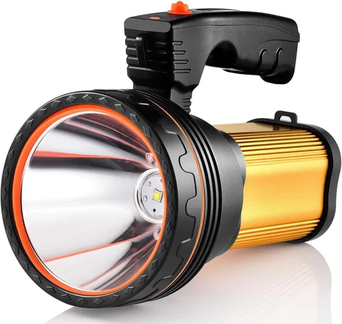 Linterna led de mano recargable de alta potencia, súper brillante, 9000 MA 6000 lúmenes, CREE Tactical