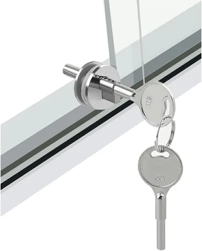 Cerradura de cristal Cerradura de puerta corredera con llave Cerraduras de vitrina adecuada para gabinetes de colección de productos básicos