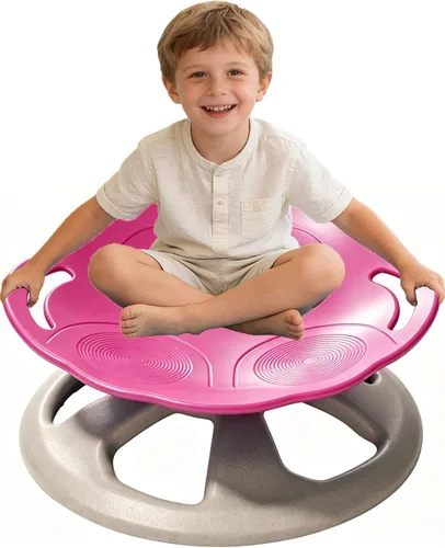 Miniatura 12 de FERUERW Silla Giratoria para Niños Autistas, Silla Sensorial Giratoria, Capacidad de Peso 100KG, Juguete Sensorial para Niños con TDAH/Autismo, Rojo