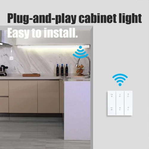 Miniatura 2 de ONIDEK Luces para debajo del gabinete con enchufe. 3000K-6500K atenuación y color. con panel de control inalámbrico y control remoto. 15 W 1500 lm
