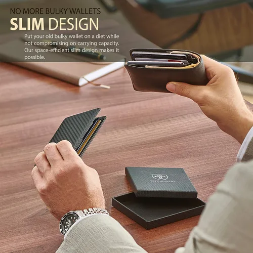 Miniatura 3 de Cartera con clip para dinero con compartimento para monedas bloque RFID de Nueva York minimalista mini billetera delgada plegable para hombres