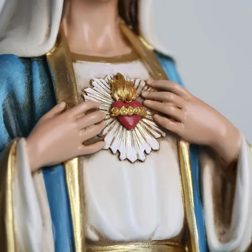 Miniatura 2 de BC Estatua Católica del Inmaculado Corazón de María, 10" de Alto Figura de la Bendita Santa Madre Virgen María para Altar, Decoración Devota