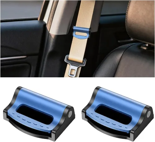 Miniatura 10 de 2 ajustadores de cinturón de seguridad de automóvil, clip de posicionador universal para adultos y niños, evita que el cojín del asiento se mueva