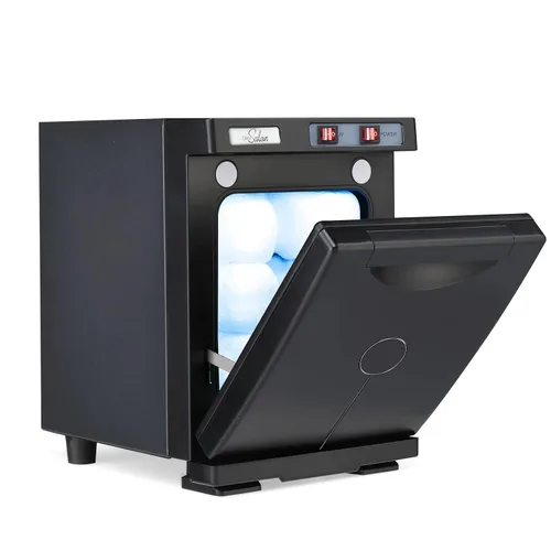 Calentador de toallas calientes, gabinete profesional de toallas calientes, calentadores de toallas de spa 2 en 1 para tratamientos faciales, 5 l.
