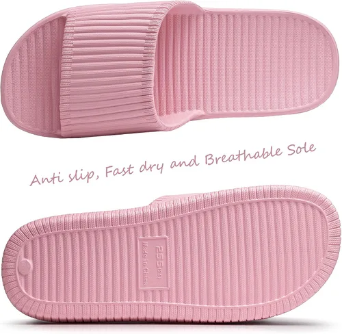 Miniatura 4 de Happy Lily Shower Shoes, Women & Mens Shower Slippers, Slides Sandals Pool Slides House Slippers Non-Slip Indoor Bathroom Shoes Beach Sandals
