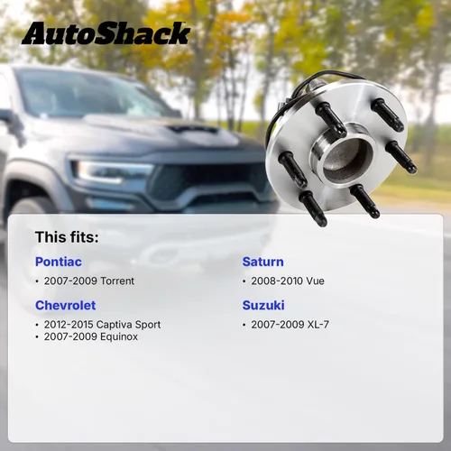 Miniatura 2 de AutoShack Conjunto de rodamientos de cubo delantero y trasero para Chevrolet y Saturn, Equinox 2007-2009 Captiva Sport 2012-2015 Vue 2008-2010, FWD