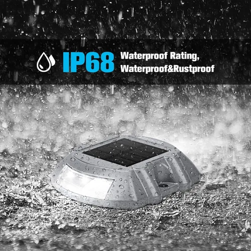 Miniatura 4 de VOLISUN - Luces solares para terraza, paquete de 16 unidades de luces LED IP67 impermeables para exteriores, luces de advertencia para escalones
