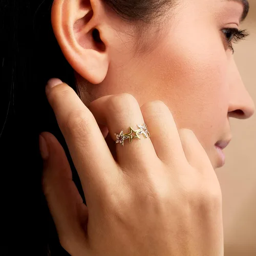 Miniatura 4 de RS Pure by Ross-Simons 14kt 2-Tone Gold Star Ring