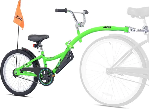 Miniatura 11 de KaZAM Co-Pilot - Remolque de bicicleta de 20 pulgadas con vástago BMX ajustable y manillar, marco de aluminio ligero y sillín acolchado