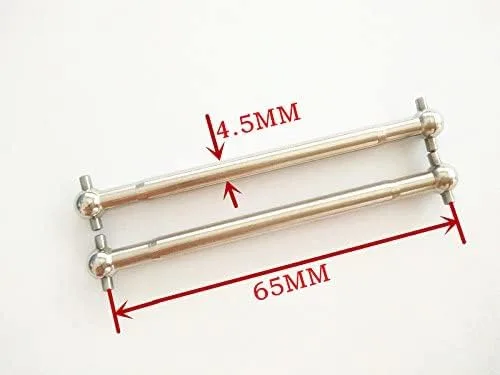 Miniatura 2 de Harden Steel Drive Shaft 6X65MM - Juego de 2 piezas para H-P-I Savage XS Flux 66655 Plata