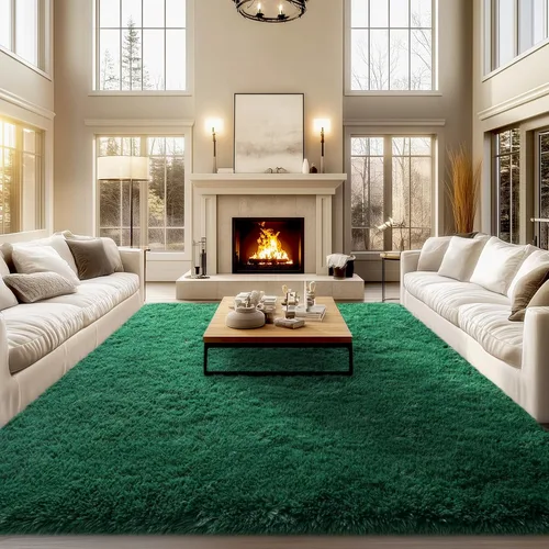 Miniatura 63 de qulint Alfombras de área de 5 x 7 pies para sala de estar, alfombra suave y esponjosa para dormitorio, alfombra de habitación de niños grandes, Gris