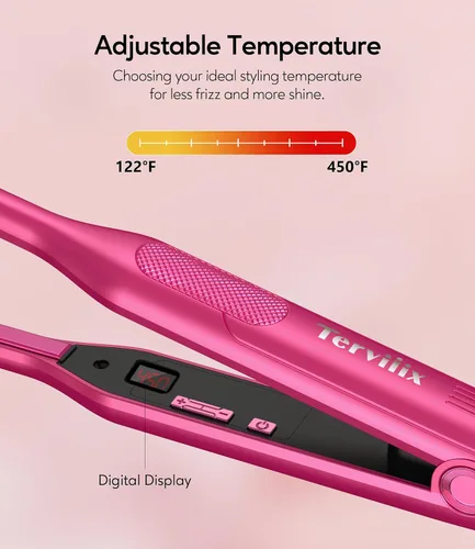 Miniatura 3 de Terviiix Mini plancha plana y alisador de pelo para cabello corto, puntas y corte pixie - plancha de lápiz delgada de 0,79 cm para cabello bebé
