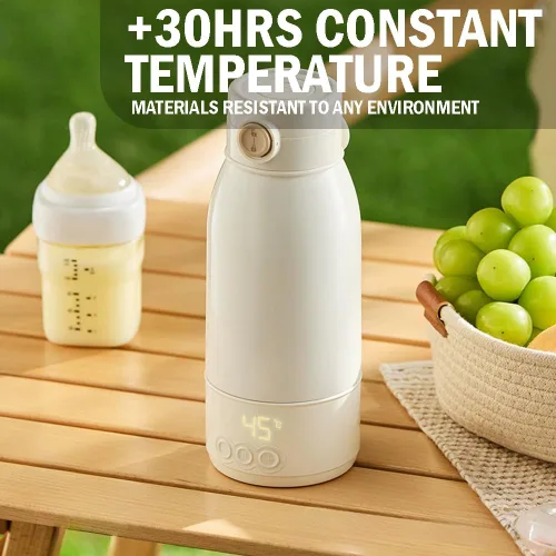 Miniatura 7 de Calentador de biberones portátil para viajes, calentamiento de leche rápido y seguro sobre la marcha, recargable por USB, perfecto para alimentación