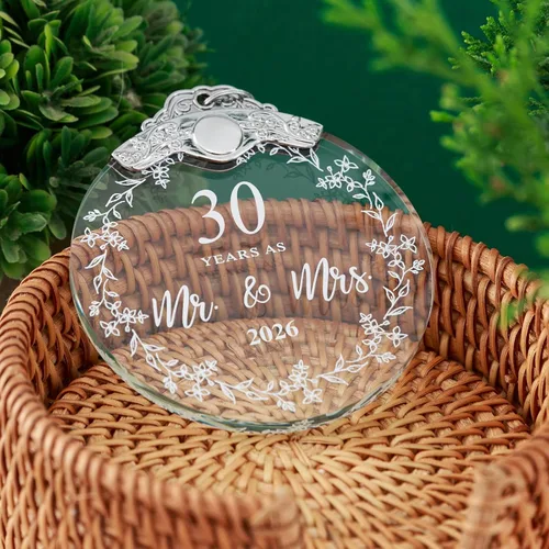 Miniatura 7 de Regalo de 30 aniversario de boda, adorno de Navidad para parejas, padres, marido, esposa, él, ella