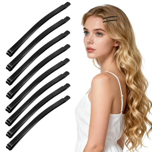 COHEALI 50 horquillas negras para el cabello, pinzas de metal de 2.36 pulgadas a granel, horquillas antideslizantes profesionales para mujeres y