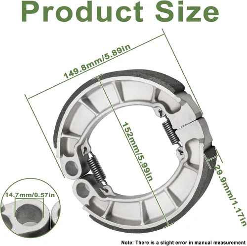 Miniatura 4 de Pastillas de freno delanteras y zapatas de freno traseras para Honda Rancher 420 TRX420 FM FE TM TE 2007-2021 Fourtrax Rancher 420 2x4 4x4
