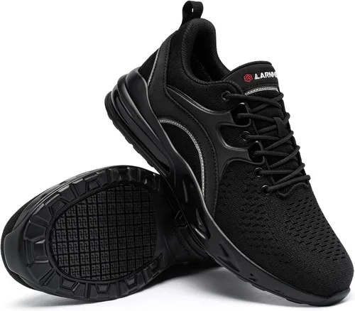 Miniatura 6 de LARNMERN Zapatos antideslizantes para servicio de alimentos para hombre, con amortiguación de aire, antideslizantes, para cocina, cocinero, trabajo