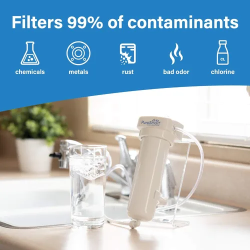 Miniatura 4 de PuroSmart Sistema RO de alto flujo, sistema de tratamiento de agua para el hogar de la encimera Sistema compacto de ósmosis inversa Ideal