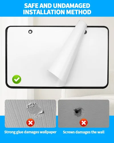 Miniatura 5 de Soporte de Control Remoto Ajustable de 3 Ranuras con Montaje en Pared, Organizador Adhesivo para Control de TV con Fondo Hueco para Carga, Soporte