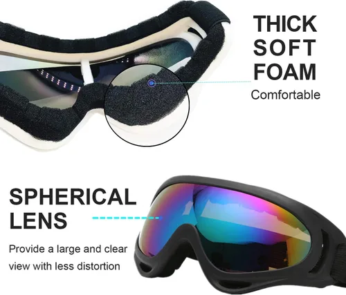 Miniatura 5 de LJDJ Paquete de 2 gafas de esquí, gafas de snowboard para niños, niñas, jóvenes, hombres y mujeres