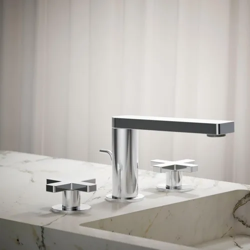 Miniatura 2 de Kohler 73060-3-CP Composed Grifo de lavabo de baño con asas cruzadas, 1.2 gpm, cromo pulido