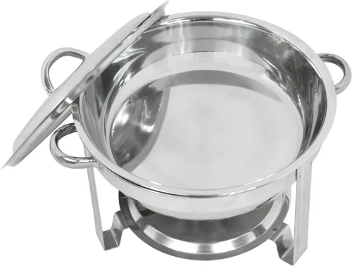Miniatura 2 de Juego de bufé de acero inoxidable de 5 cuartos de galón, para catering, fiestas con bandeja de agua, soporte para combustible, servidores de bufé