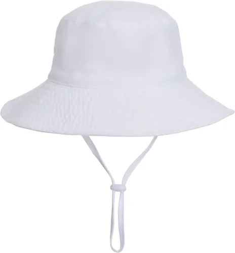Sombrero de sol para bebé de verano UPF 50+, sombrero de pescador de ala ancha, sombreros de playa para bebés niños y niñas de 0 a 6 años