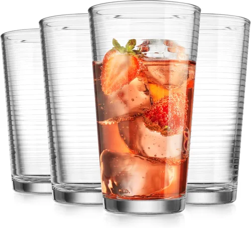 Miniatura 9 de Glaver's Vasos de jugo de 7 oz. Juego de 10 vasos de vidrio – Vasos de agua para bebidas para el hogar y bar, agua, cócteles, té helado. Apto