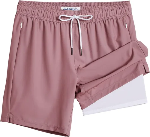 Miniatura 27 de maamgic Traje de Baño para Hombre 2 en 1, Pantalones Cortos de Natación de 17.8 cm para Hombre, Trajes de Baño, Pantalones Cortos de Tabla