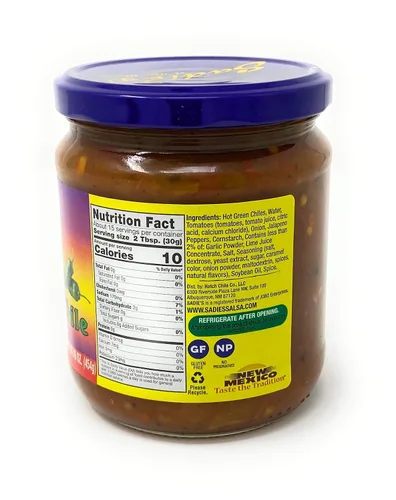Miniatura 2 de Sadie's of New Mexico Salsa caliente de chile verde asada 16oz QTY 3