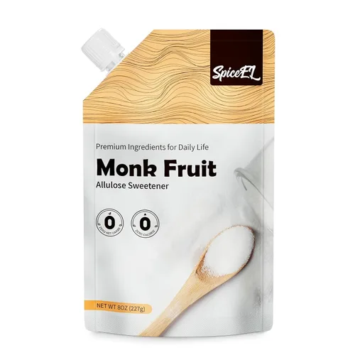 SPICEEL Edulcorante de fruta de monje con alulosa, sustituto del azúcar blanco, café, té, sin eritritol, sin gluten, vegano, apto para dieta