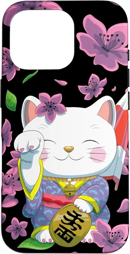 Miniatura 20 de Funda para iPhone 13 Pro Max Japanese Maneki Neko Lucky Cat