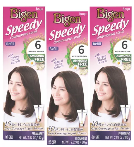 Miniatura 10 de Bigen Recambio de color Speedy Conditioning: 4A Ash Brown - Paquete de 3