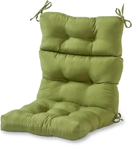 Miniatura 39 de Cojines para silla de respaldo alto para exteriores, diseño de asiento y respaldo con bisagras de una pieza, reversibles con 4 lazos, tela