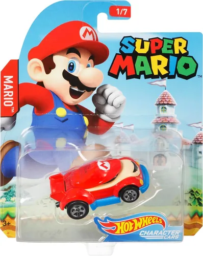 Miniatura 5 de Hot Wheels - Automóvil de personajes de Super Mario, vehículo 1/7