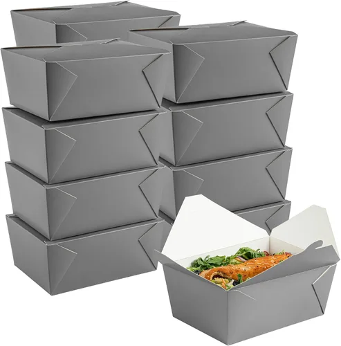Miniatura 79 de Restaurantware Bio Tek - Cajas para llevar de 30 onzas, 200 loncheras para llevar, cierre de tabulación, resistentes al calor, desechables, de papel