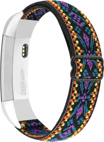 Miniatura 11 de Bandas elásticas ajustables compatibles con Fitbit Alta/Alta HR, correas deportivas de nailon elástico suave y transpirable de repuesto para mujeres