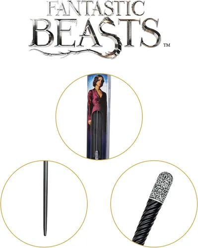 Miniatura 4 de The Noble Collection - Varita Leta Lestrange en una caja estándar con ventana - Varita del mundo mágico de 14 pulgadas (13.6 in) - Juego