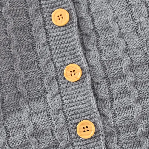 Miniatura 6 de Mameluco para bebé recién nacido, ropa de manga larga con botones, lindo traje de invierno para bebé