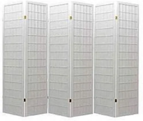 Miniatura 5 de Divisor de habitación de estilo tradicional (negro, 3 paneles)