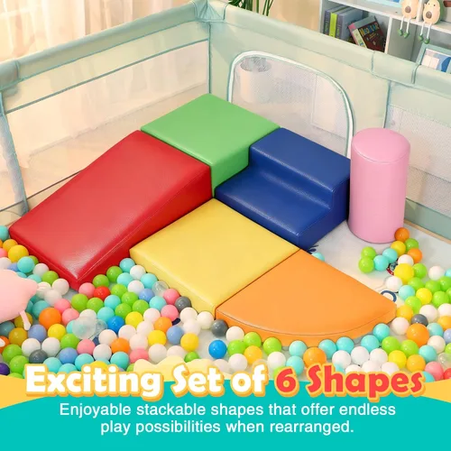 Miniatura 7 de JungleDove Juego de 6 piezas de bloques de escalada de espuma para bebés - Juguetes de escalada para bebés para niños pequeños en interiores
