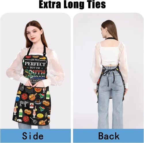 Miniatura 5 de JXGZSO South Africa Kitchen Apron South Africa Culture Gift South Africa Adjustable Apron South Africa Travel Souvenir Gift