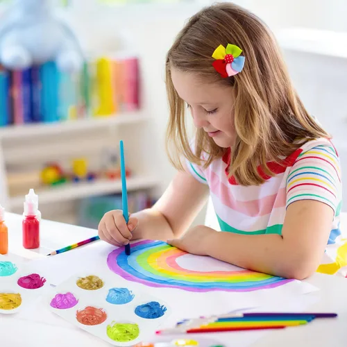 Miniatura 5 de Paquete de 30 bandejas de pintura de arte blanco de 6 pozos rectangulares para acuarela, bandeja de pintura para estudiantes y adultos, pintura