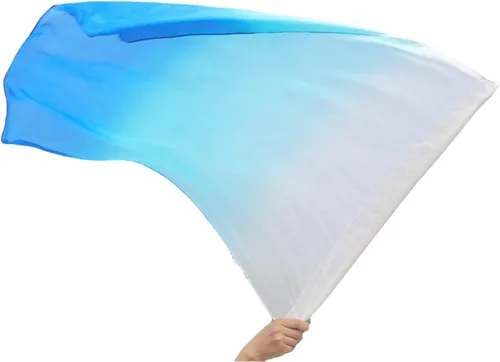 Winged Sirenny Banderas flexibles de seda juvenil de 33 pulgadas para baile cristiano Priase, pancarta de adoración profética de iglesia (realeza)