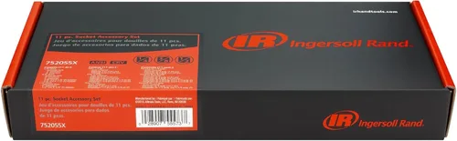 Miniatura 5 de Ingersoll Rand - Juego de accesorios de 11 piezas, acero al cromo vanadio, incluye juntas en U, adaptadores y extensiones en unidad de 1/4", 3/8